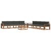 vidaXL Set vanjskih sofa 9 kom. Prirodna i antracit