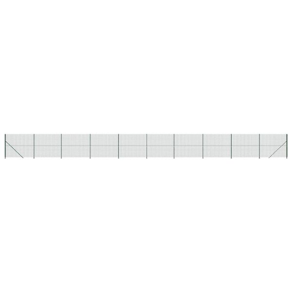 vidaXL Ograda od žičane mreže s prirubnicom zelena 1,6 x 25 m