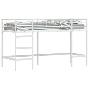 vidaXL Okvir Krevet za Dječji Loft Jednobojno Bijelo 75 x 190 cm Čelik