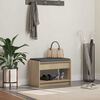 vidaXL Klupa za hodnik s jastukom Sonoma hrast 63 x 38 x 45 cm