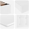vidaXL Krevet s od storage Čista bijela 100 x 200 cm Lažna koža