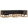 vidaXL Set vanjskih sofa 9 kom. Bijela i crna