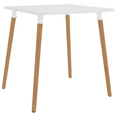 vidaXL Blagovaonski stol bijeli 80 x 80 x 75 cm metalni