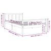 vidaXL Okvir za krevet od masivnog drva sivi 100 x 200 cm