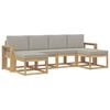 vidaXL Set vanjskih sofa 6 kom. Bijela i svjetlosiva