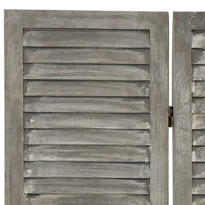 vidaXL Sobna pregrada sa 6 panela siva 214 x 166 cm od masivnog drva