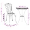 vidaXL Bistro set za vrt 3 pcs Crna Aluminij