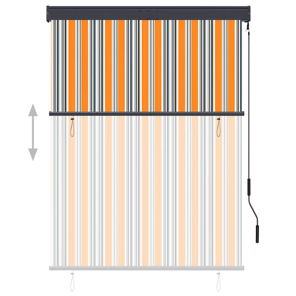 vidaXL Vanjska roleta 120 x 250 cm žuto-bijela
