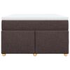 vidaXL Krevet box spring s madracem tamnosmeđi 120 x 190 cm od tkanine