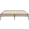 vidaXL Okvir za krevet boja hrasta 150x200cm konstruirano drvo i metal