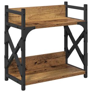 vidaXL Držač za printer Staro drvo 40 x 20 x 40 cm Konstruirano drvo