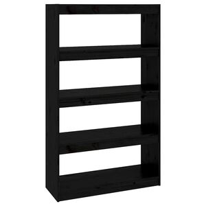 vidaXL Ormarić za knjige / sobna pregrada crni 80x30x135,5 cm borovina