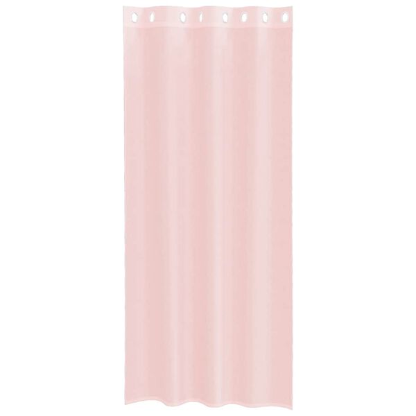 vidaXL Voile zavjese s u&scaron;icama 2 kom svijetlo ružičaste 140x245 cm