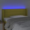 vidaXL LED uzglavlje zeleno 83x16x78/88 cm od tkanine