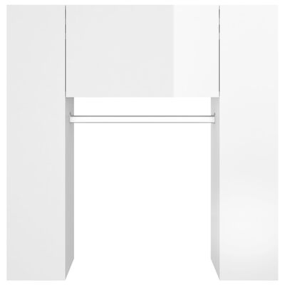 vidaXL Ormarić za hodnik sjajni bijeli 97,5x37x99 cm konstruirano drvo