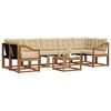 vidaXL Set vanjskih sofa s jastukom 8 pcs Prirodna i bež