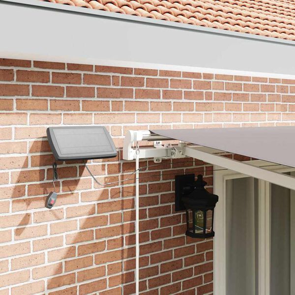 vidaXL Skrovita tenda Svijetlo siva 500 &times; 300 cm Tkanina i čelik