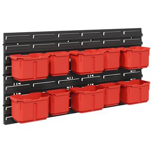 vidaXL Stalak za kontejnere Crna i crvena 77,5 x 2 x 39 cm PP