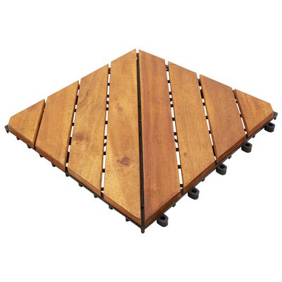 vidaXL Pločice za trijem 20 kom smeđe 30 x 30 cm masivno drvo bagrema