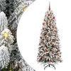 vidaXL Umjetno božićno drvce Bijela 180 cm PVC, plastika, čelik i PE