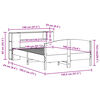 vidaXL Krevet s regalom z knjige bez madraca bijeli 140x190cm borovina