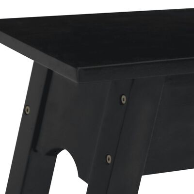vidaXL Konzolni stol crni 110 x 30 x 75 cm masivno drvo mahagonija