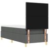 vidaXL LED Box Spring Krevet s madracem Tamno siva 80 x 200 cm tkanina