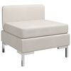 vidaXL Modularna srednja sofa s jastukom od tkanine krem