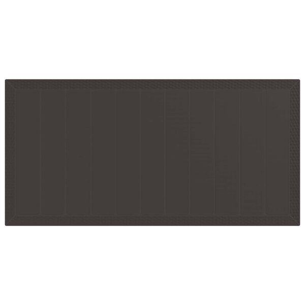 vidaXL Vrtni set za objed 7 pcs Smeđa Polipropilen