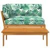vidaXL Set sofe s jastukom List 2 pcs Uzorak lista Čvrsto drvo akacije