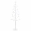 vidaXL LED božićno drvce Bijela 18 x 18 x 120 cm Čelik 140 LED lampica