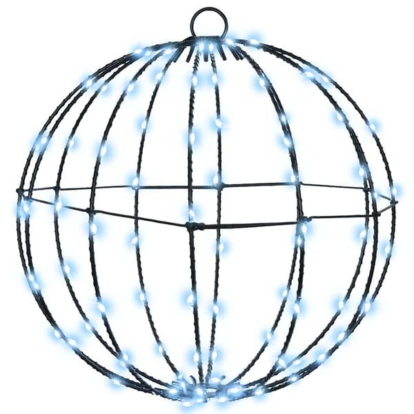 vidaXL Lopta 2 pcs Hladna bijela 31,5 x 31,5 x 32 cm Metal