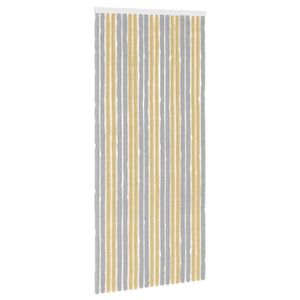 vidaXL Zavjesa protiv insekata Chenille Siva i bež 90 x 200 cm 100% PP