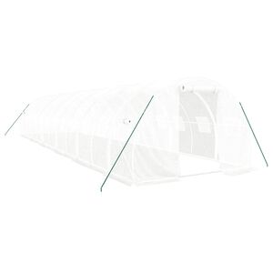 vidaXL Staklenik s čeličnim okvirom bijeli 36 m&sup2; 12 x 3 x 2 m