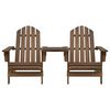 vidaXL Vrtne stolice Adirondack sa stolićem od masivne jelovine smeđe