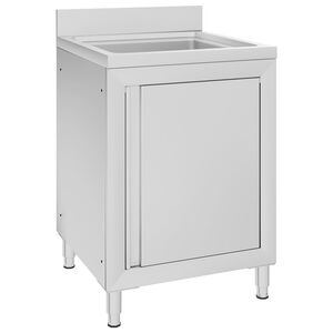 vidaXL Komercijalni kuhinjski ormarić za sudoper 60x60x96 cm čelični