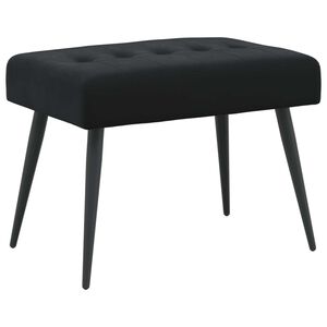 vidaXL Klupa s gumbastim tkanjem Crna 60 x 40 x 45 cm Bar&scaron;un