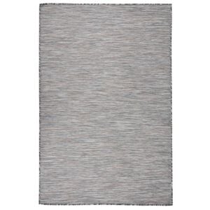 vidaXL Vanjski tepih ravnog tkanja 120 x 170 cm smeđe-plava
