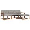 vidaXL Set vanjskih sofa 4 kom. Prirodna i svjetlosiva