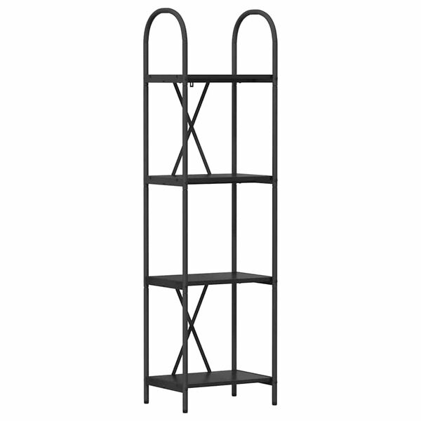 vidaXL Polica Crni hrast 40 x 30 x 146 cm Konstruirano drvo