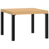 vidaXL Vrtni stolić za kavu crni 55x55x39,5 cm čelik obložen prahom