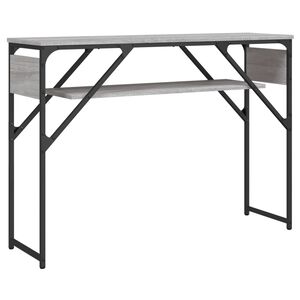 vidaXL Konzolni stol s policama siva boja hrasta 105x30x75 cm