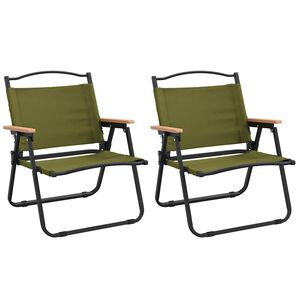 vidaXL Stolice za kampiranje 2 kom zelene 54x43x59 cm tkanina Oxford