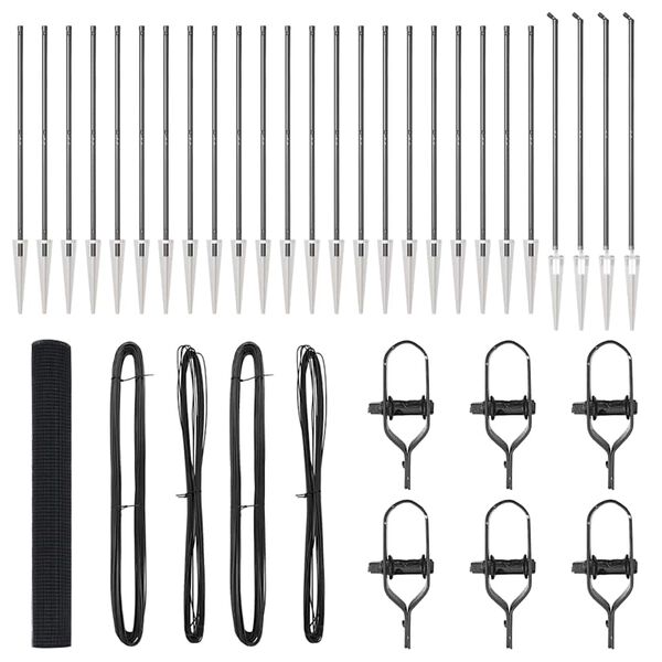 vidaXL Stup za ogradu Siva 50 x 1,4 m (16 x 16 mm mreža) Čelik i PVC