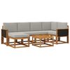 vidaXL Set vanjskih sofa 7 kom. Prirodna i svjetlosiva