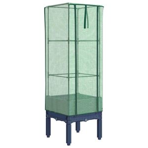 vidaXL Povi&scaron;ena gredica s pokrovom za staklenik 40 x 40 x 140 cm