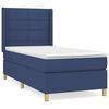 vidaXL Krevet s oprugama i madracem plavi 90 x 200 cm od tkanine