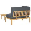 vidaXL Set sofe s jastukom 2 pcs Antracit Čvrsto drvo akacije
