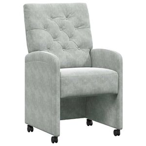 vidaXL Blagovačke stolice s kotačima 2 pcs Svjetlosiva 58 x 67 x 97 cm