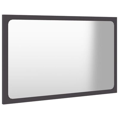 vidaXL Kupaonsko ogledalo sivo 60 x 1,5 x 37 cm konstruirano drvo